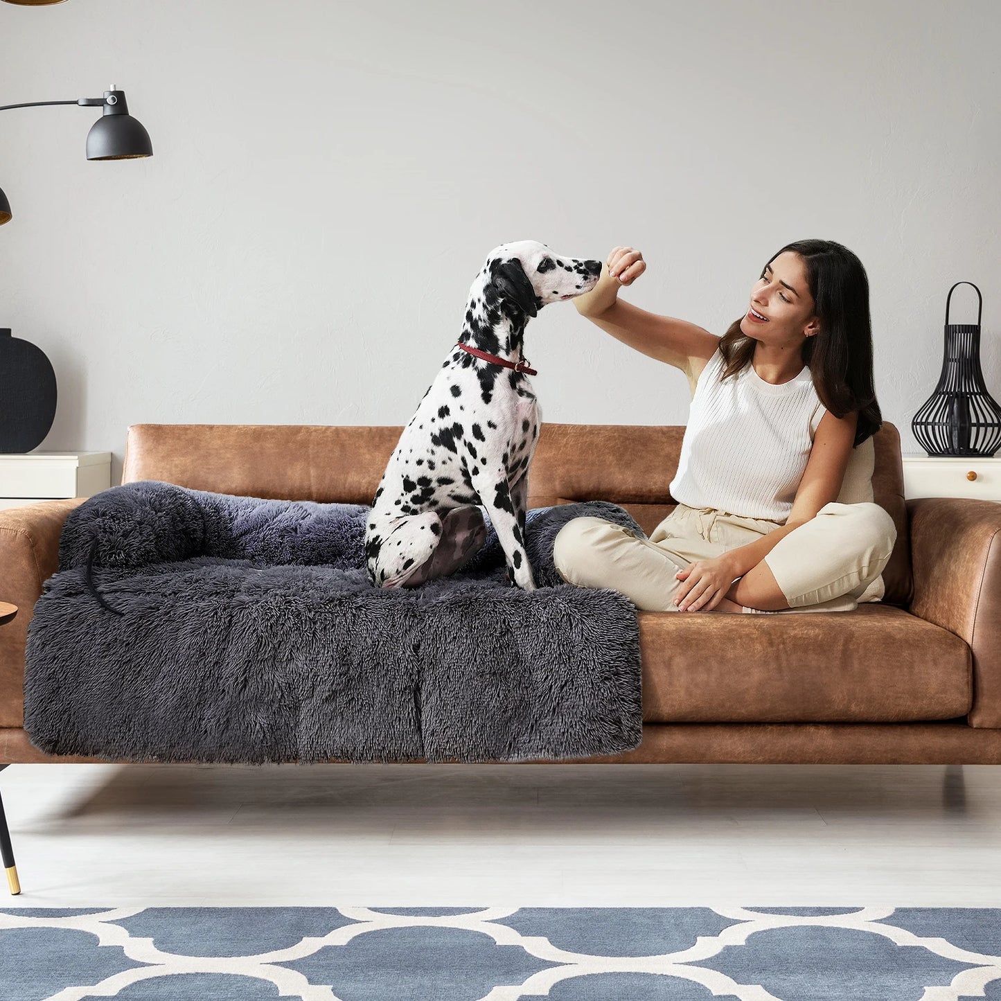Pet Dog Bed Couch Sofa for Large Dogs House Mat Kennel Winter Warm Cat Bed Pad Washable Cushion Blanket Sofa Protection 3Colors