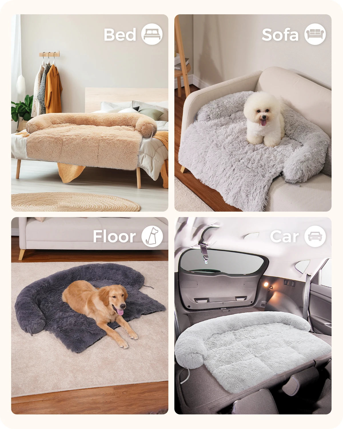 Pet Dog Bed Couch Sofa for Large Dogs House Mat Kennel Winter Warm Cat Bed Pad Washable Cushion Blanket Sofa Protection 3Colors