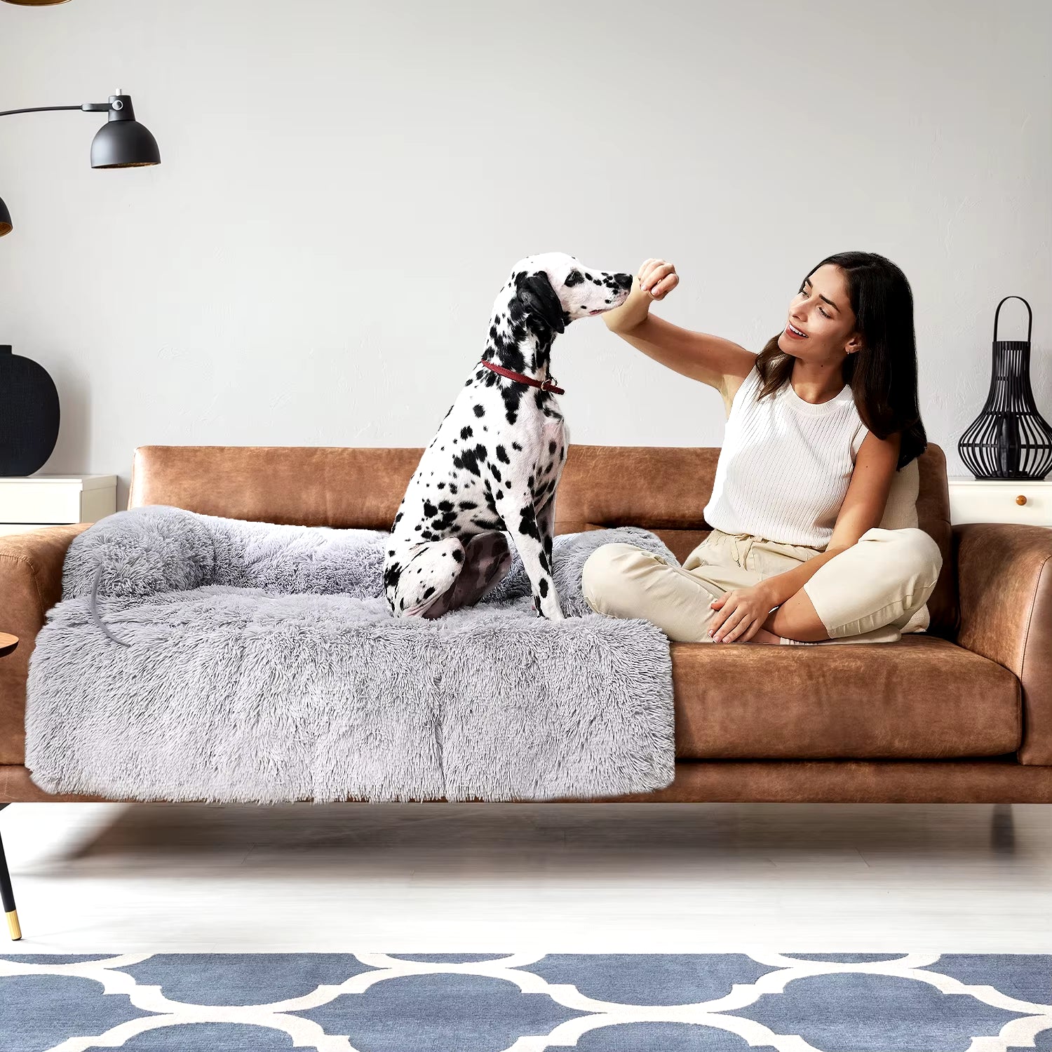 Pet Dog Bed Couch Sofa for Large Dogs House Mat Kennel Winter Warm Cat Bed Pad Washable Cushion Blanket Sofa Protection 3Colors